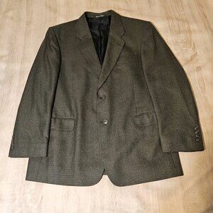 Kilburne And Finch Mens Size 44R Brown Houndstooth Blazer Sports Coat Wool Blend